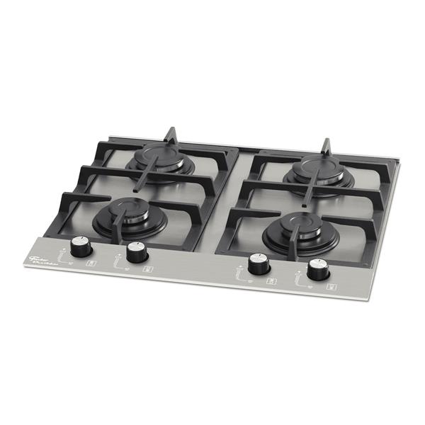 Cooktop a Gás Fischer 4 Bocas Platinium com Trempe de ferro fundido Mesa Aço Bivolt AÇO 