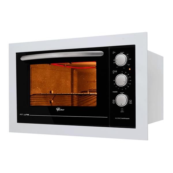 Forno Elétrico de Embutir Fischer Fit Line 48 litros BRANCO127V 