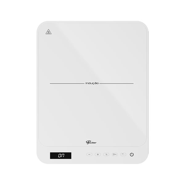 Cooktop de Indução Fischer 1 Boca Bivolt Touch Screen Portátil BRANCOBivolt 