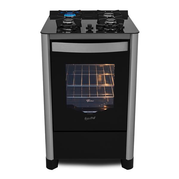 Fogão de Piso a Gás Fischer 4 bocas Gran Cheff Mesa Vidro 26987 