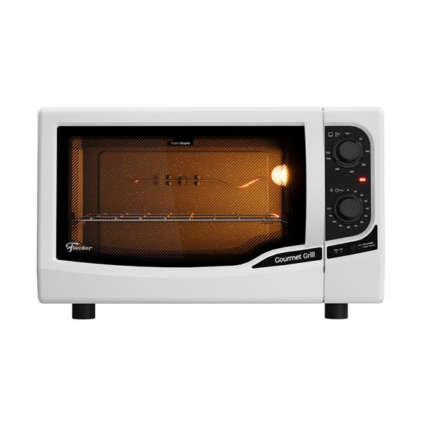 Forno Eletrico De Bancada Fischer Gourmet Grill 48l Branco BRANCO127V 
